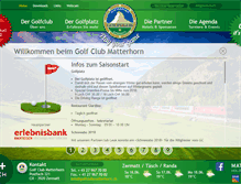 Tablet Screenshot of golfclubmatterhorn.ch